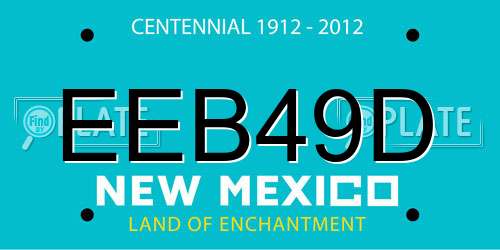 EEB49D New Mexico License Plate