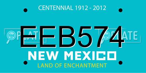 EEB574 New Mexico License Plate