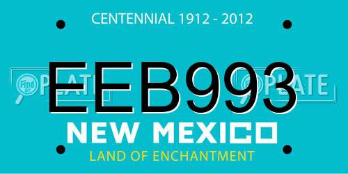 EEB993 New Mexico License Plate