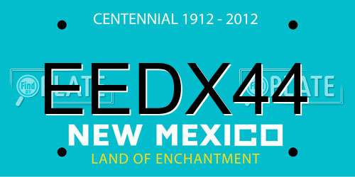 EEDX44 New Mexico License Plate