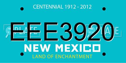 EEE3920 New Mexico License Plate