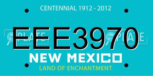 EEE3970 New Mexico License Plate