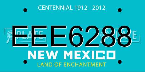 EEE6288 New Mexico License Plate