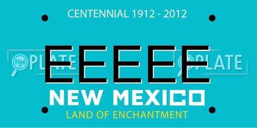EEEEE New Mexico License Plate
