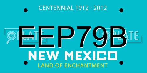 EEP79B New Mexico License Plate