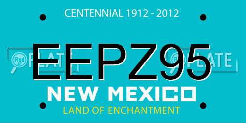 EEPZ95 New Mexico License Plate