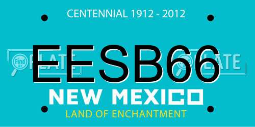 EESB66 New Mexico License Plate