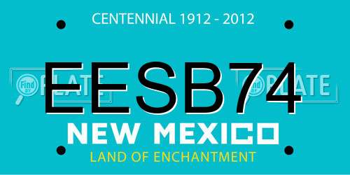 EESB74 New Mexico License Plate