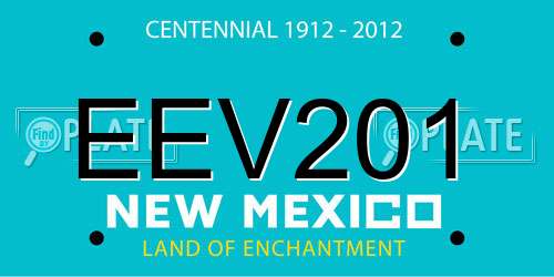 EEV201 New Mexico License Plate