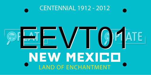 EEVT01 New Mexico License Plate
