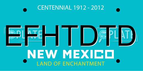 EFHTDTD New Mexico License Plate