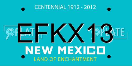 EFKX13 New Mexico License Plate