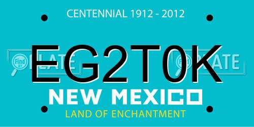 EG2T0K New Mexico License Plate