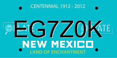 EG7Z0K New Mexico License Plate