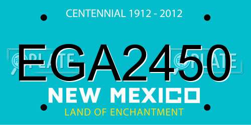 EGA2450 New Mexico License Plate