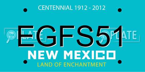 EGFS51 New Mexico License Plate