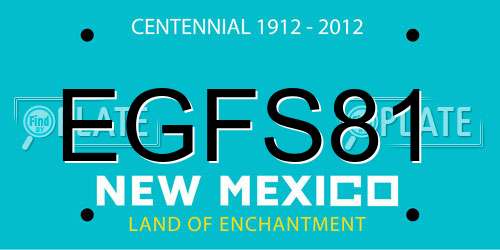 EGFS81 New Mexico License Plate