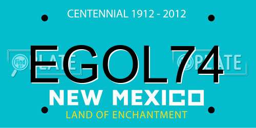 EGOL74 New Mexico License Plate