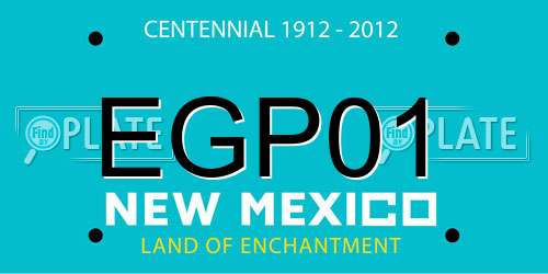 EGP01 New Mexico License Plate