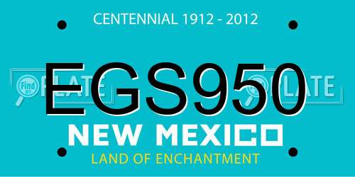 EGS950 New Mexico License Plate