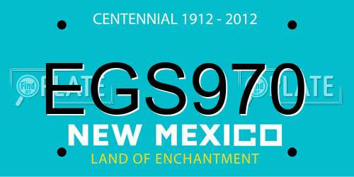 EGS970 New Mexico License Plate