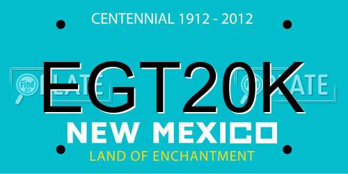 EGT20K New Mexico License Plate