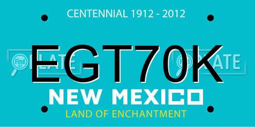 EGT70K New Mexico License Plate