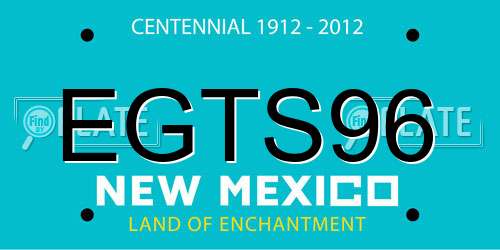 EGTS96 New Mexico License Plate