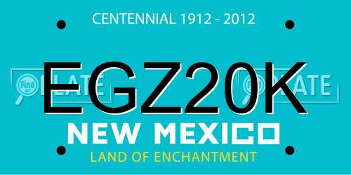 EGZ20K New Mexico License Plate