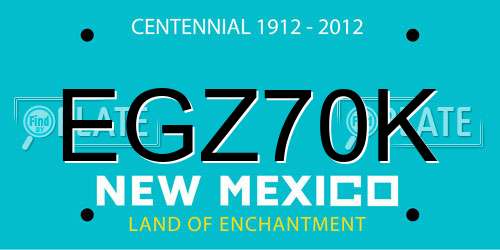 EGZ70K New Mexico License Plate