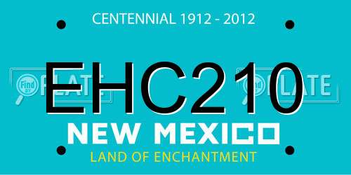 EHC210 New Mexico License Plate