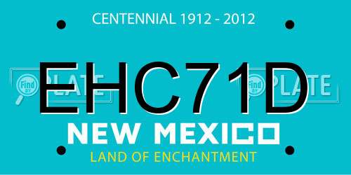 EHC71D New Mexico License Plate