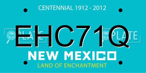 EHC71Q New Mexico License Plate