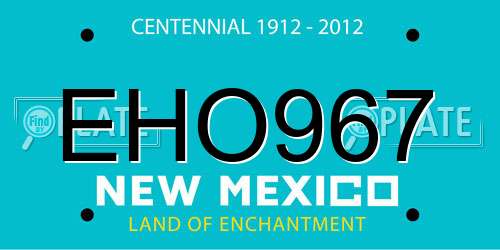 EHO967 New Mexico License Plate
