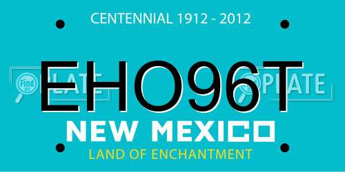 EHO96T New Mexico License Plate