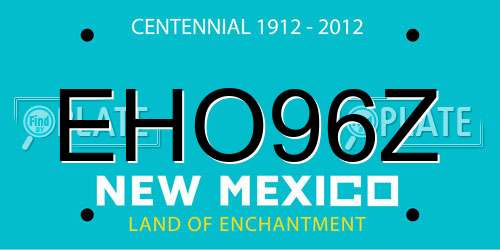 EHO96Z New Mexico License Plate