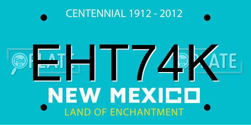 EHT74K New Mexico License Plate