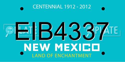 EIB4337 New Mexico License Plate