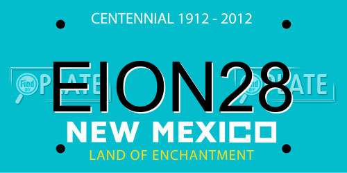 EION28 New Mexico License Plate