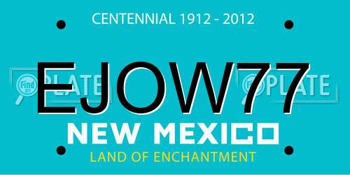 EJOW77 New Mexico License Plate