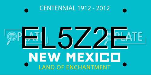 EL5Z2E New Mexico License Plate