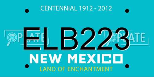 ELB223 New Mexico License Plate
