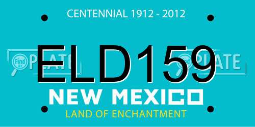 ELD159 New Mexico License Plate
