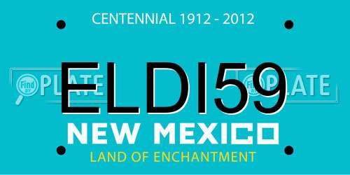 ELDI59 New Mexico License Plate