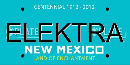 ELEKTRA New Mexico License Plate