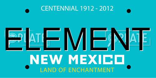 ELEMENT New Mexico License Plate