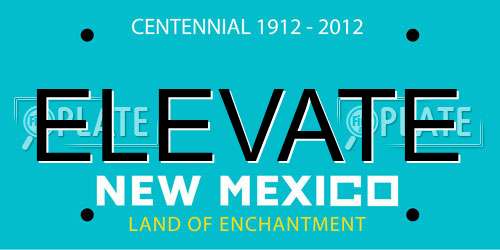ELEVATE New Mexico License Plate