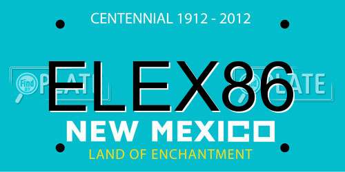 ELEX86 New Mexico License Plate