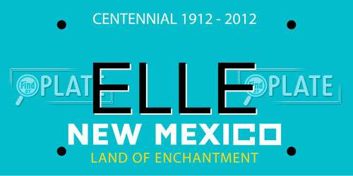 ELLE New Mexico License Plate