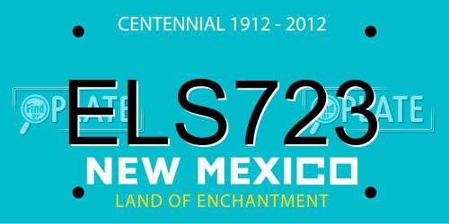ELS723 New Mexico License Plate
